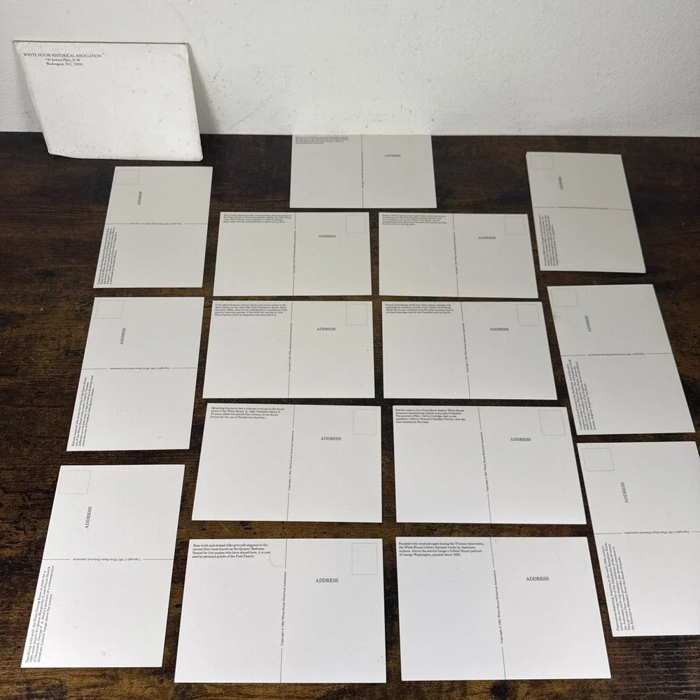 White House Historical Association 1991 Postcard Set • 15 Cards • Unused Vintage